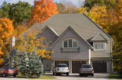 Large Suburban House with Fall colors as Photographed for Elio D