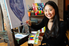 Photos of Grace Yeh for a Grant Thornton recruitment campaign