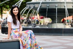 Location Portraits of Raquel Hortiguela around Bercy Park, Toron