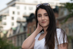 Location Portraits of Raquel Hortiguela around Bercy Park, Toron