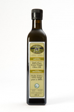 Bottle of Organic Olive Oil as Photographed for Spartan Rolling